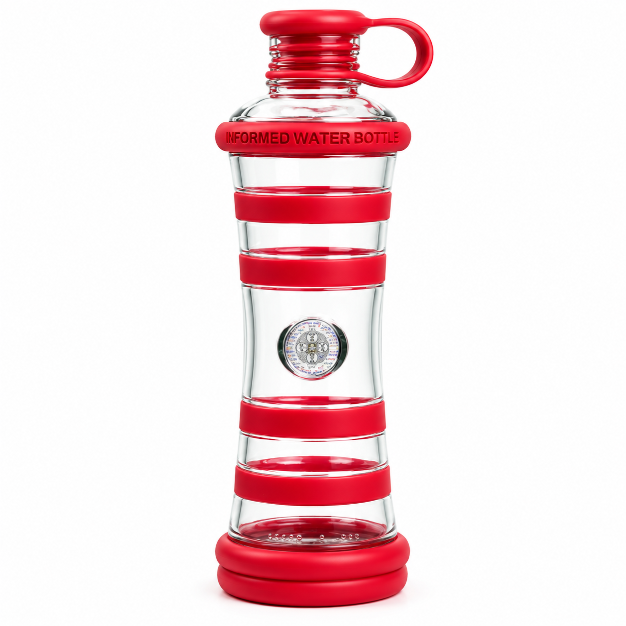 i9Bottle - Praktische Glasflasche mit Wasserenegetisierung (0,65l) Chakra-Edition